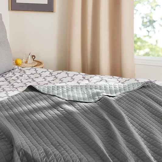 NICETOWN Sofa Slipcover Reversible Sofa Cover Water Resistant Couch Cover Furniture Protector for Pets Kids Children Dog Cat, Reusable Changing Pad, 1 PC, 82 x 82, Dark Grey/Light Grey