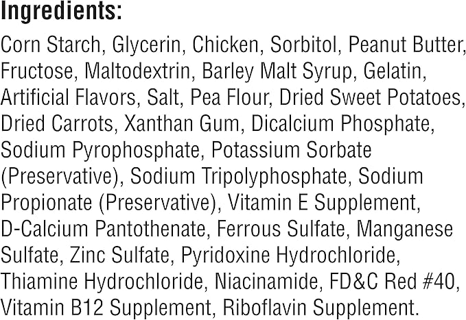 SmartBones Mini Chews With Real Peanut Butter 24 Count, Rawhide-Free Chews For Dogs