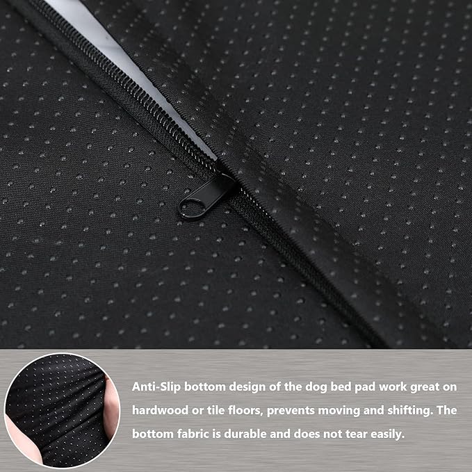 Vonabem XXL Dog Bed Washable, Waterproof Large Pet Bed with Removable Cover, 48 inch Dog Crate Bed for Jumbo XXLarge Dogs, Soft Plush Thick Dog Beds for Sleeping