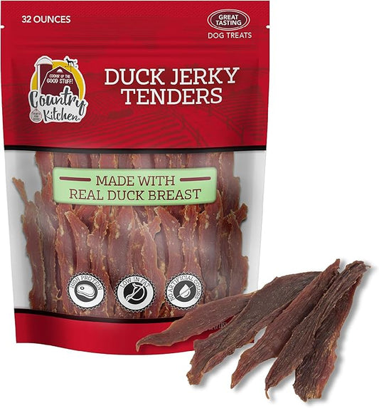 Duck Jerky Tender Dog Treats, Made with Real Duck, High Protein, Low Fat, No Artificial Colors, 32 oz