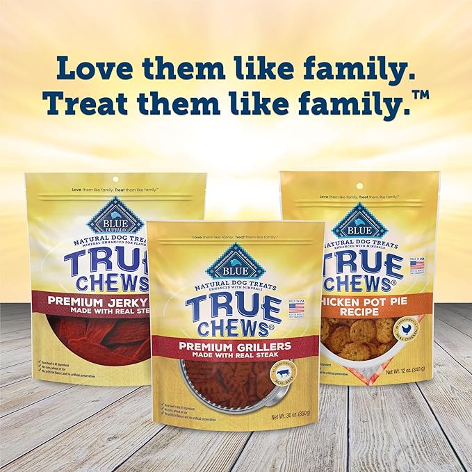 Blue Buffalo True Chews Premium Grillers Dog Treats, Made in the USA with Natural Ingredients, Steak, 30-oz. Bag