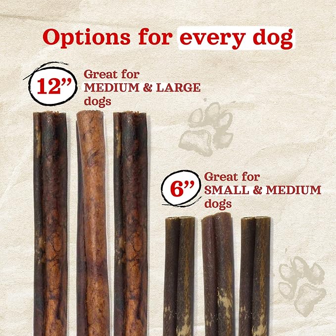 Natural Farm Peanut Butter Flavor Collagen Sticks for Dogs (12 Inch, 12 Pack), Long-Lasting Beef Collagen Sticks, Rawhide Alternative Chews with Chondroitin & Glucosamine, Low-Fat Dental Treats
