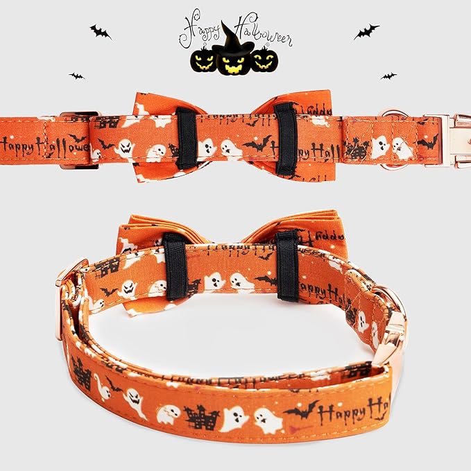 Adjustable Bow Tie Dog Collar Printed Cute Patterns Spring Summer Soft Pet Collars for Small Medium Large Dogs