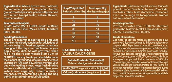 Nutro Crunchy Dog Treats Variety Bundle: Peanut Butter & Mixed Berries, 10 Oz Each (2 Bags)