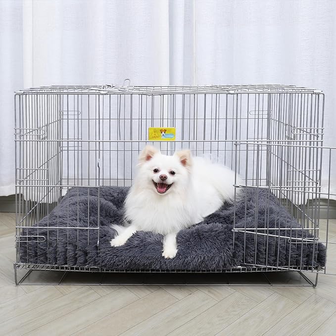 Vonabem Small Dog Crate Pad, Washable Crate Beds for Small Dogs & Cats, Plush Soft Pet Puppy Beds, Kennel Pad 24 * 18 inch