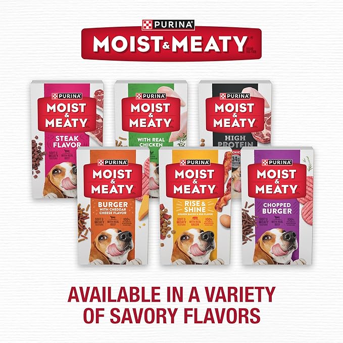 Purina Moist and Meaty Steak Flavor Soft Dog Food Pouches - 36 ct. Pouch