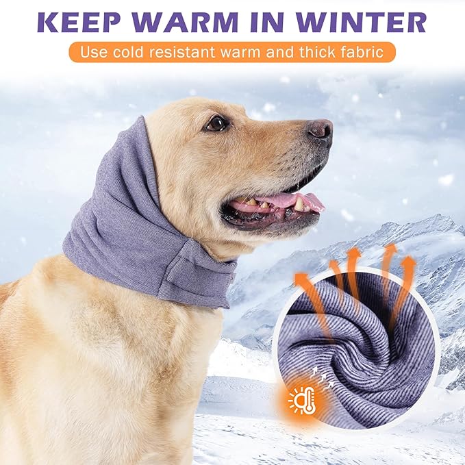 2 PCS Ear Wrap for Dogs, Adjustable Dog Ear Cover for Noise Protection, Soft Comfort Dog Anxiety Relief Hoodie and Force Drying Headband,S