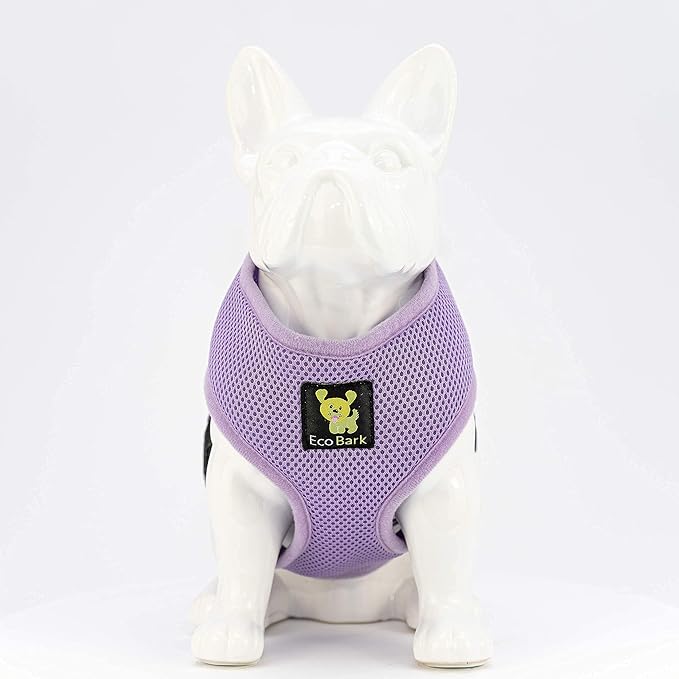 EcoBark Dog Harness - Luxurious Soft Mesh - Eco-Friendly Over The Head Vest Harness - No Pull & No Choke Design - Padded Breathable Body Halter - for Large Breeds (Lavender, XXL)