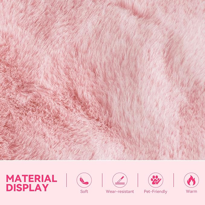 Dog Stairs with Furry Lids 18" H, 3-Step Wider Dog Steps with Storage for Small/Medium/Large Dogs Cats, Folding Sturdy Pet Stairs Climbing Bed or Sofa, Ramp for Car Hold Up to 200 lbs, Pink