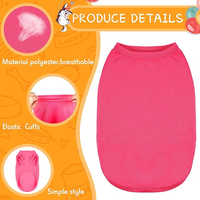 16 Pieces Small Dog Clothes Cute Blank Puppy Shirts Soft Dog Sweatshirts Breathable Outfit for Pet Cats Accessories, 16 Styles(S)