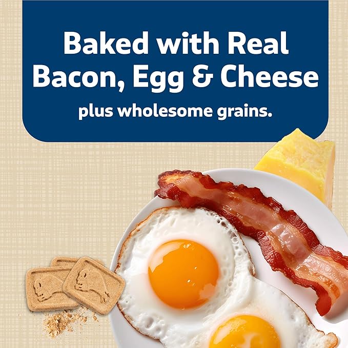 Blue Buffalo Health Bars Crunchy Dog Biscuits, Oven-Baked With Natural Ingredients, Bacon, Egg & Cheese, 3.5 -lbs. Box