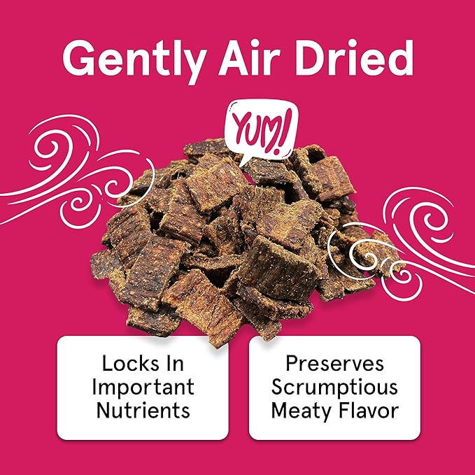 Real Meat Dog Treats - Three 12oz Bag of Bite-Sized Air-Dried Lamb & Venison Jerky for Dogs - Grain-Free Jerky Dog Treats with 95% All-Natural, Free-Range, Grass Fed Lamb & Venison