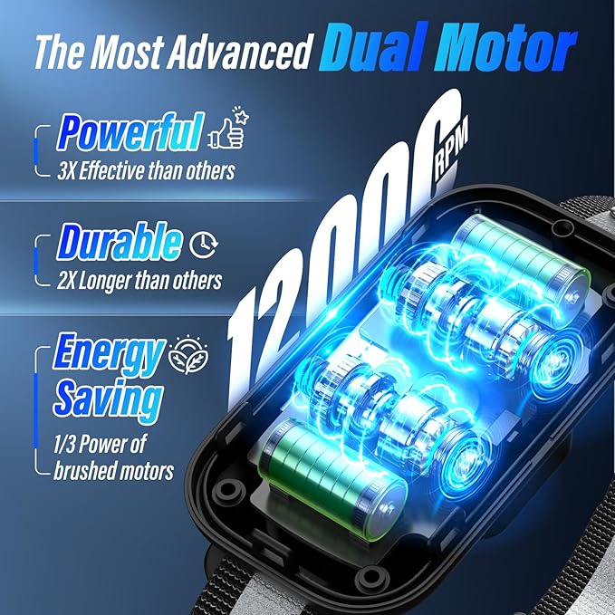 Dog Bark Collar for Large Medium Small Dogs, Smart Barking Collar, Effective No Bark Collar with Adjustable Beep Vibration Correction Modes, Automatic Anti Barking Device, IP67 Waterproof, Black