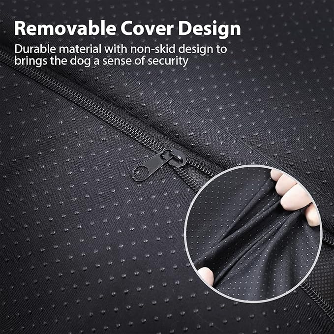 Washable Dog Bed Medium Size With Removable Cover, Super Soft Waterproof Crate Bed, Non-Slip Bottom, Fluffy Pet Bed 2921 Inch, Dark Grey