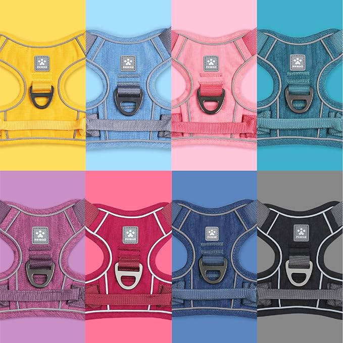 Pawaii Dog Harness for Medium Dogs No Pull, No Pull Dog Harness with Pet ID Tag, No Choke Front Clip Harness Dog, Adjustable Soft Padded Pet Vest with Easy Control Handle