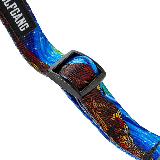 Wolfgang Heavy Duty Martingale Dog Collar with Quick Release Nylon Buckle for Walking & Training, StarryWolf Print
