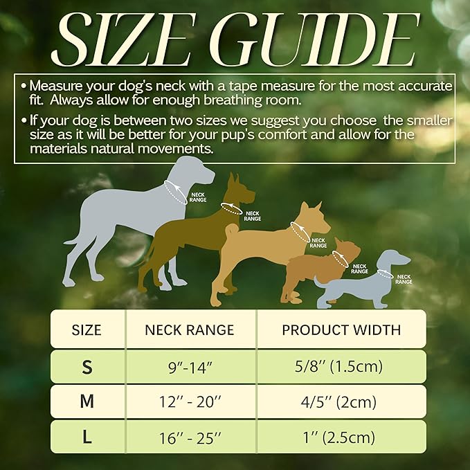 Dog Collar for Large Dogs with Reflective Logo and Soft Padded Neoprene,Floral Print Design,Adjustable,Lightweight & Durable, Neck Size 16’’-25’’ (Floral, L)