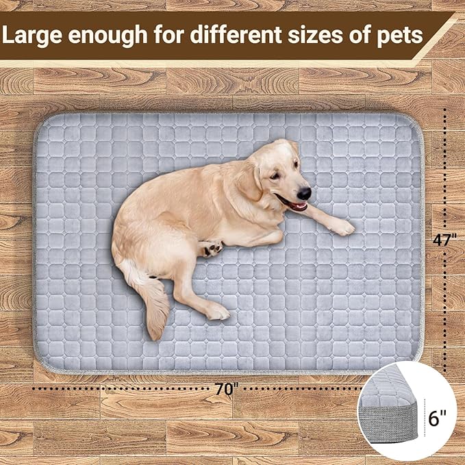 Heeyoo Large Dog Bed, Inflatable Dogs Bed for Large Dogs with Removable & Washable Cover, Orthopedic Dog Crate Pad with Anti-Slip Bottom, Portable Foldable Pet Bed for Indoor & Outdoor, Travel