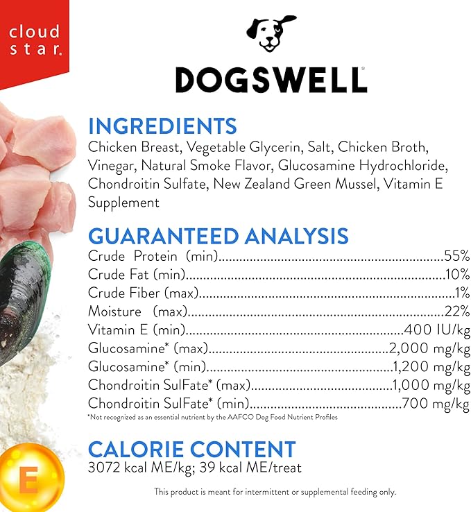 DOGSWELL 842227 Hip & Joint Mini Jerky Pet Food, 4 Oz (842227)