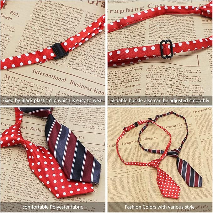Segarty Dog Bow Ties, 40 Pack Bulk Neck Ties Costumes for Small Medium Dogs Puppy, Grooming Accessory Gift