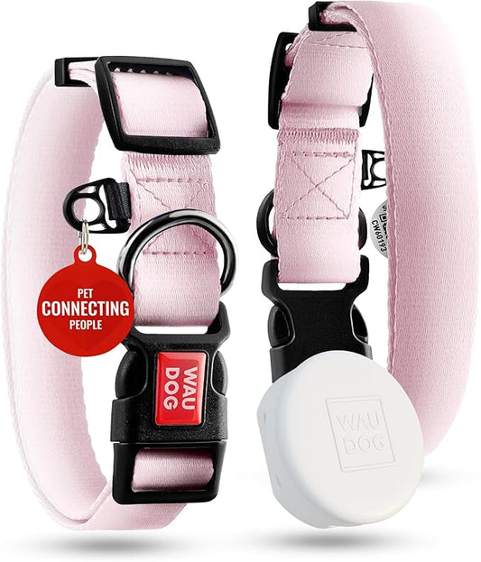 Airtag Dog Collar Nylon Dog Collar with Airtag Holder - Adjustable for Large Dogs, Small & Medium Dogs - Breakaway Puppy Collars for Large Breed Dogs - Boy & Girl Collars