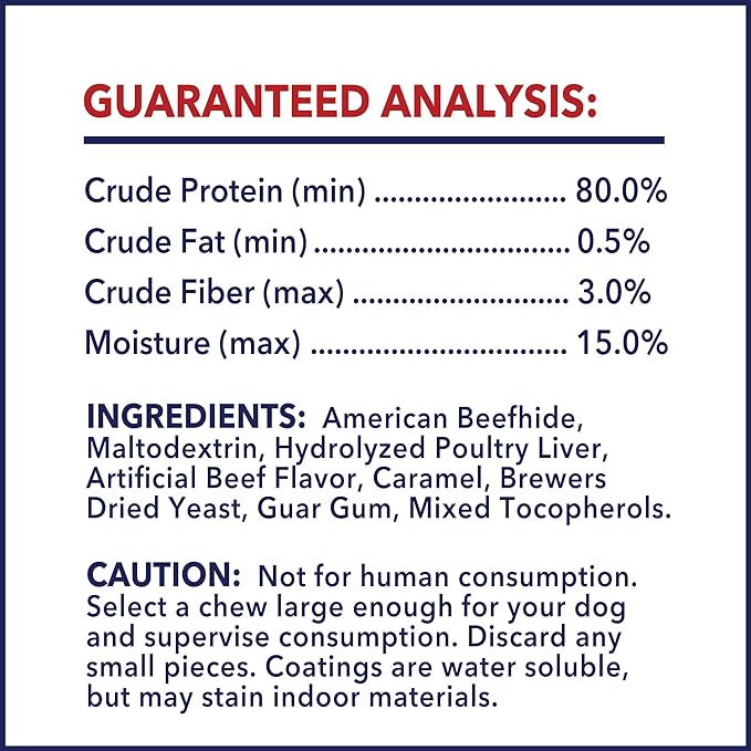 Pet Factory 100% Made in USA Beefhide 5" Chip Rolls Dog Chew Treats - Beef & Chicken Flavor, 20 Count/1 Pack