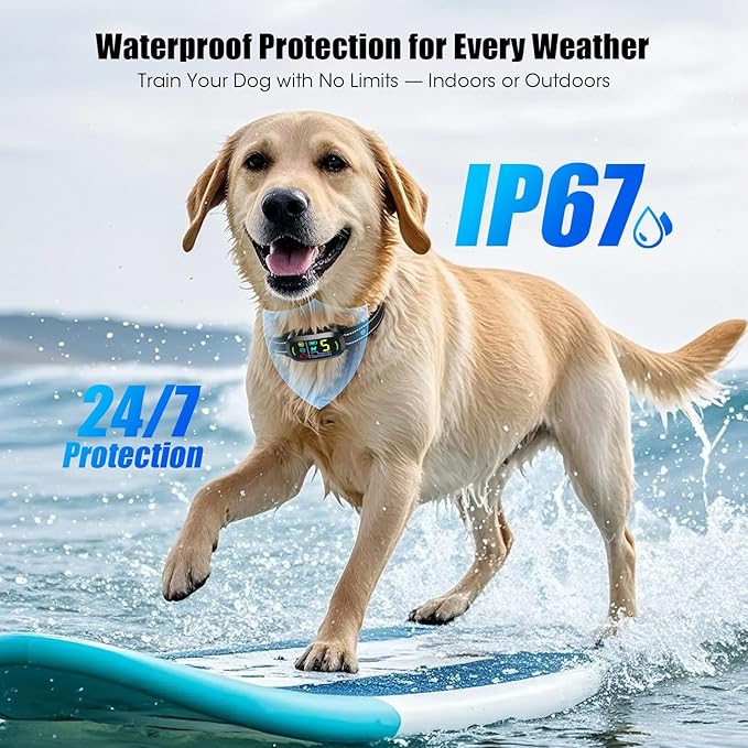 Smart AI Bark Collar for Large Medium Small Dogs, Anti Barking Device with 5 Training Modes, Exclusive Forced Bark-Stopping, Rechargeable Dog Bark Collar with 5 Sensitivity & IP67 Waterproof
