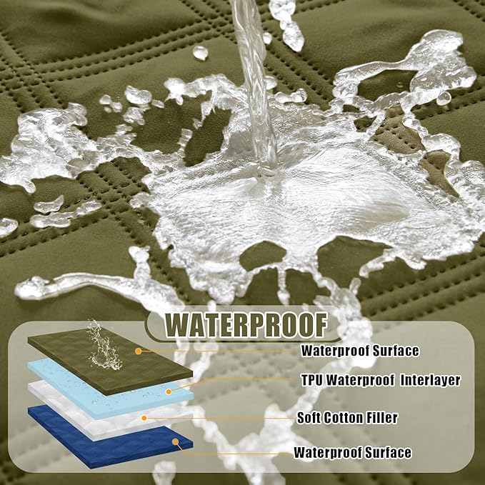 Smiry Waterproof Dog Bed Cover Blanket 30x70, Soft Reversible Pet Blanket, Washable Leakproof Cats Dogs Couch Cover for Sofa, Couch, Furniture, Green/Navy