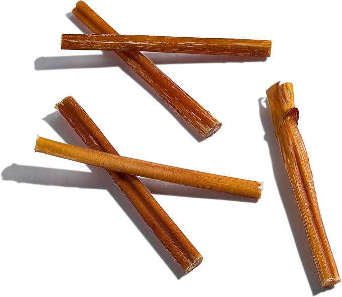 Jack&Pup Premium Thin Bully Sticks - 6 Inch, Odor Free, 100% Beef Dog Chews (10 Pack) for Small Dogs