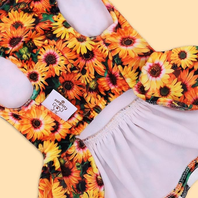 CuteBone Turtleneck Dog Velvet Dress Puppy Skirt Costume Pet Clothes Cat Apparel with Bow Hair Rope for Small Dogs CVD16XS