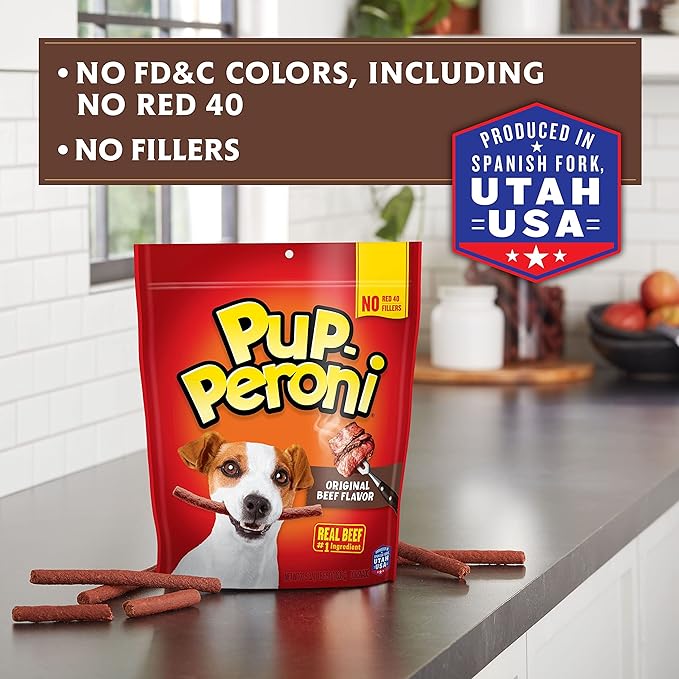 Pup-Peroni Dog Treats, Original Beef Flavor, 38 Ounce, Made with Real Beef (Pack of 2)