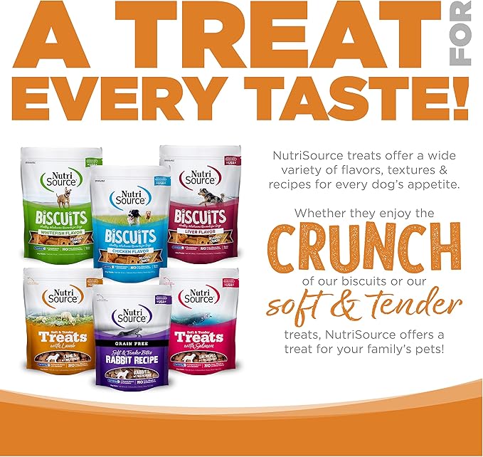 Nutri Source TU80021 14 oz Soft & Tender Lamb Treats for Dogs