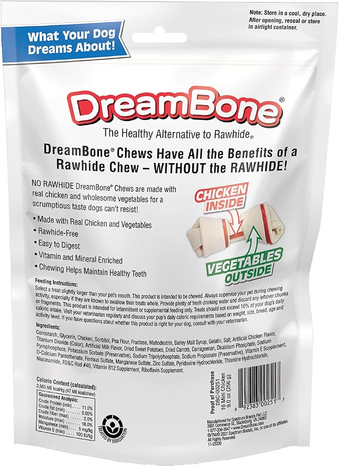 DreamBone Mini Chew, Treat Your Dog to a Chew Made with Real Meat and Vegetables
