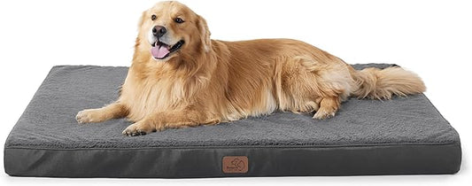 Bedsure XL Dog Bed Large Sized Dog -Orthopedic Waterproof Extra Large Pet Beds with Removable Washable Cover, Egg Crate Foam Mat, Suitable for Pet Up to 100 lbs