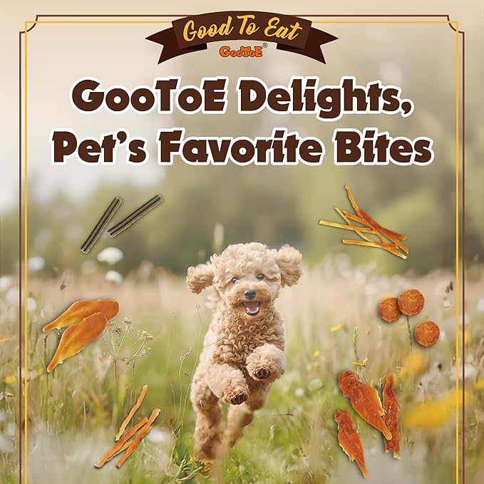 Gootoe Soft Chicken Sticks 1 lb, All Natural, Hypoallergenic & Grain-Free, High-Protein, Healthy & Easily Digestible, Soft Texture, Resealable