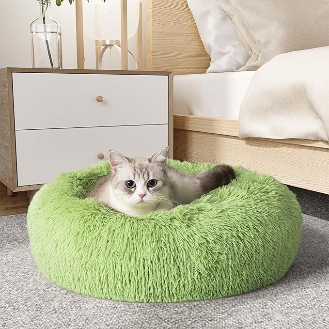 WESTERN HOME WH Calming Dog Bed & Cat Bed, Anti-Anxiety Donut Cuddler Bed, Cozy Soft Round Bed for Small Dogs and Cats