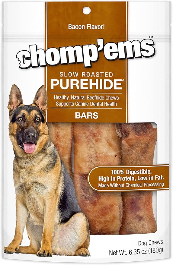 CHOMP 'EMS Ruffin' It 21000 Purehide Bars Dog Chew, 6.35 oz