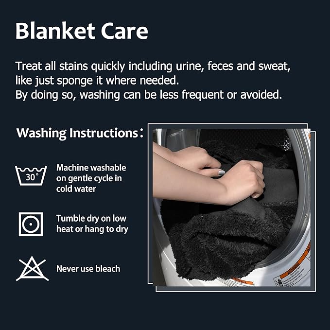 Kritter Planet Waterproof Bed Blanket for Dogs, Intimacy Love Couples Bed Cover Leakproof, Reversible Protector Furniture Couch Cover for Pets, Washable, Hair Resistant, Stain Proof, Queen Size, Black