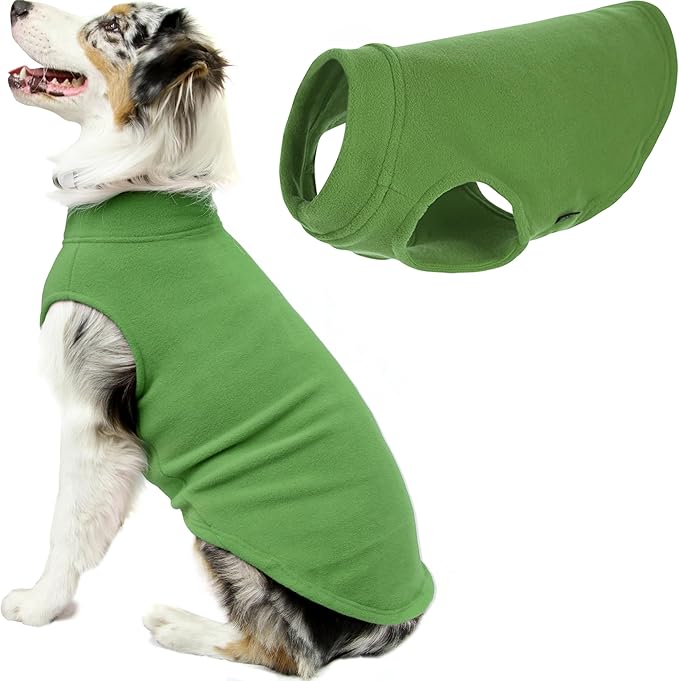 Gooby - Stretch Fleece Vest, Pullover Fleece Vest Jacket Sweater for Dogs, Grass Green, 5X-Large