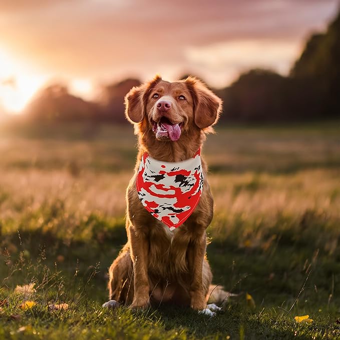 10PCS Dog Bandanas Tie Dye for Large XL Breed Dog Big Bandanas Pack Kerchief Washable Triangle Bibs Head Scarves Scarfs for Boys and Girls Grooming Accessories Costume