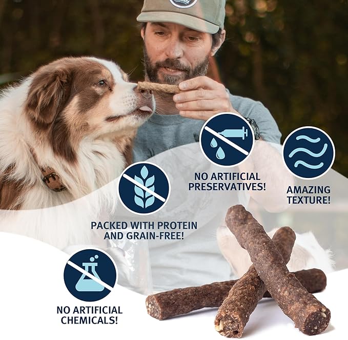Mon Ami Beef Meat Sticks with Farm Fresh Vegetables (11 Oz) Human Grade Dog Treats with Superfoods Training & Healthy Treats for Small, Medium, Large Dogs