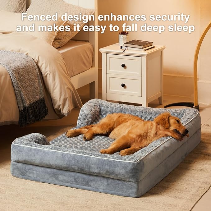WNPETHOME XXLarge Dog Bed - Washable, Waterproof & Non-Skid, Orthopedic Egg Foam Couch for XXLarge Dogs