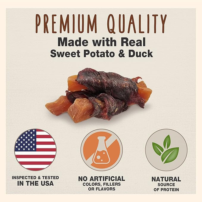 Cadet Gourmet Sweet Potato & Chicken Wraps Limited-Ingredient Dog Chews, Healthy and Natural Training Treats for Small and Large Dogs, 14 oz