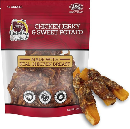 Chicken & Sweet Potato Jerky Tender Dog Treats, Made with Real Chicken, High Protein, Low Fat, No Artificial Colors, 16 oz