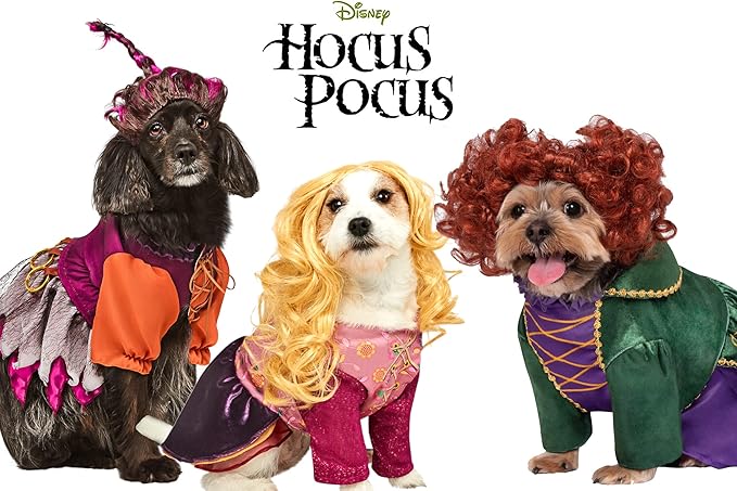 Rubies Disney Hocus Pocus Sarah Sanderson Pet Costume and Wig, As Shown, Medium for Themed Parties and Halloween