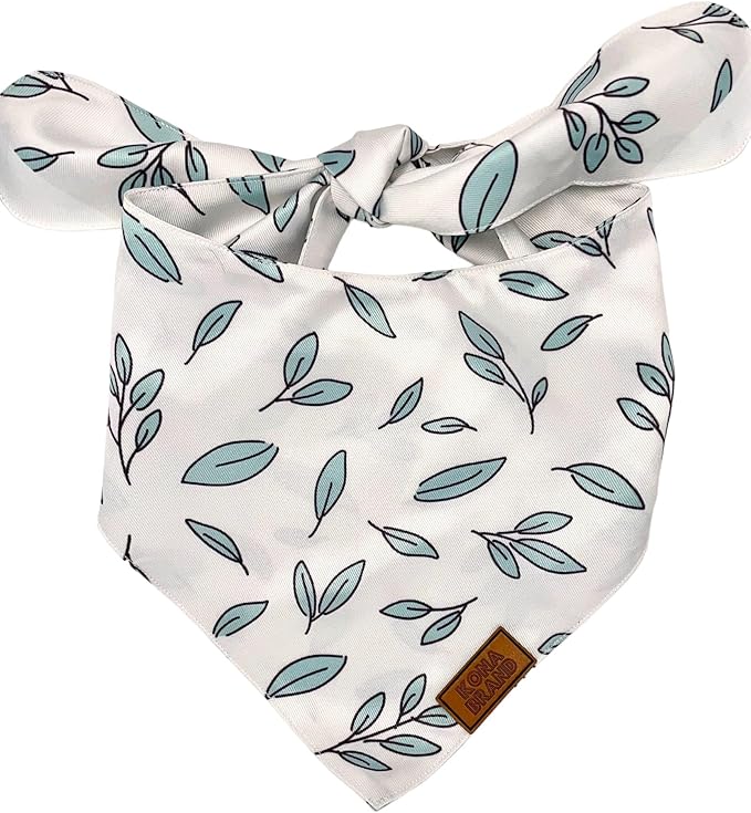 KonaBrandCo- Premium Handmade Dog Bandana | Dual Layered Silky Durable Polyester Fabric | Adjustable Fit Custom Shape- Won't Roll (Large, LUCY)