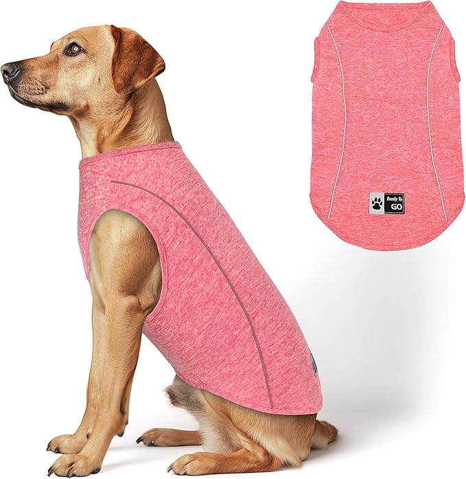 KYEESE Dog Shirts Quick Dry Reflective Lightweight Soft Pet T-Shirt Tank Top Breathable Sleeveless Vest Stretchy Dog Tee Shirts for XXL Dogs