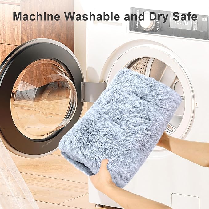 Vonabem Medium Dog Bed Washable, Soft Puppy Crate Beds for Medium Small Dogs and Cats, Plush Soft Puppy Pet Beds, Anti-Slip Dog Cage Mats for Sleeping, Kennel Pad 30 Inch