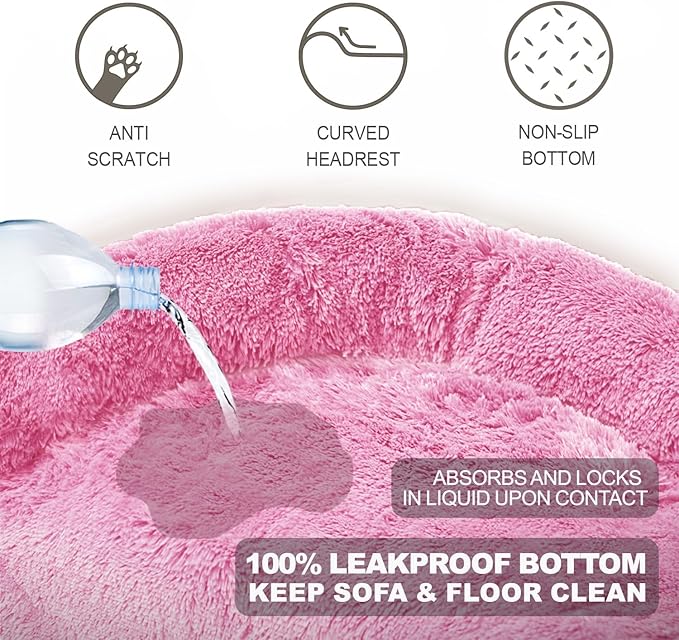 Dogs/Cats Bed Mats, Couch Cover for Dogs, Sofa Style Luxurious Mat for Pets, Waterproof Lining and Nonskid Bottom Perfect on Dog Crate, Cat Cage or in The Car. (Pink, XXLPlus)