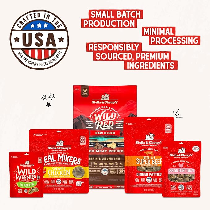 Stella & Chewy's Freeze-Dried Raw Dinner Patties - Absolutely Rabbit Recipe - High Protein Grain-Free Puppy & Dog Food - Perfect For Picky Eaters - 14 oz